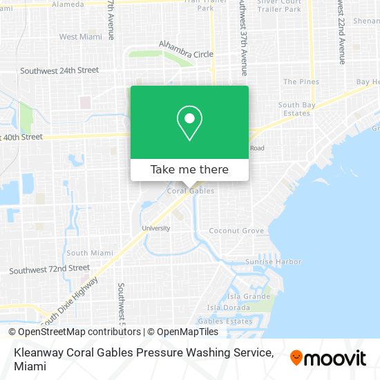 Mapa de Kleanway Coral Gables Pressure Washing Service