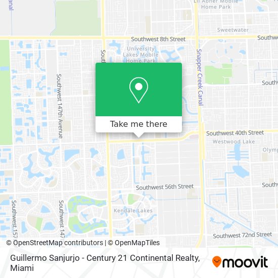 Guillermo Sanjurjo - Century 21 Continental Realty map