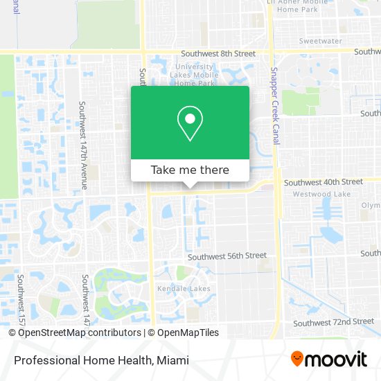 Professional Home Health map