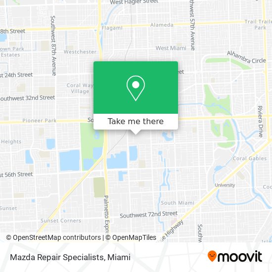 Mazda Repair Specialists map