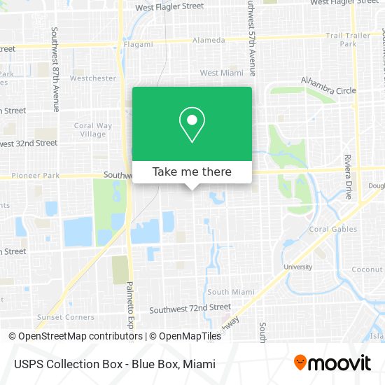 USPS Collection Box - Blue Box map