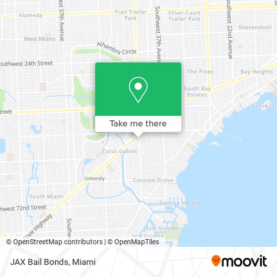 JAX Bail Bonds map