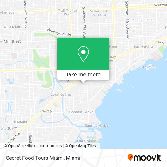 Secret Food Tours Miami map