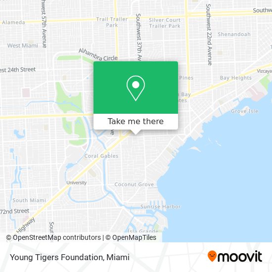 Mapa de Young Tigers Foundation
