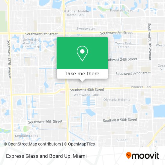 Express Glass and Board Up map