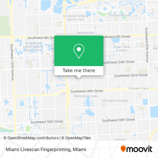 Miami Livescan Fingerprinting map