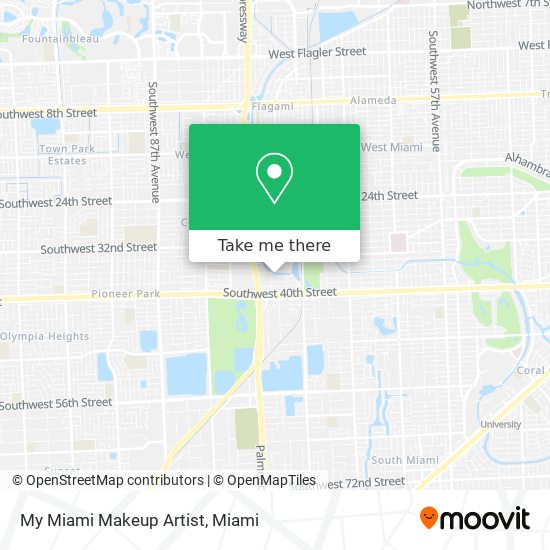 My Miami Makeup Artist map