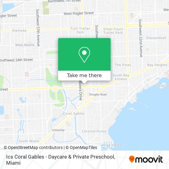 Mapa de Ics Coral Gables - Daycare & Private Preschool