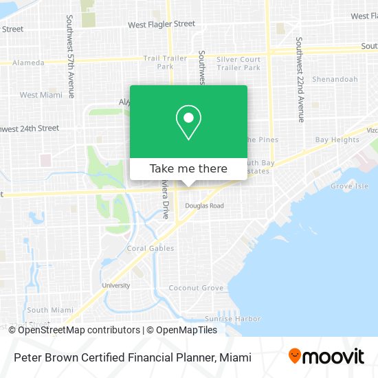 Mapa de Peter Brown Certified Financial Planner