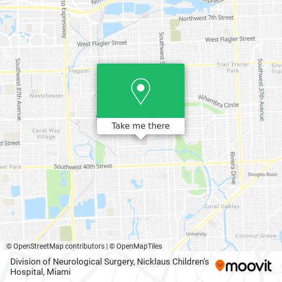 Division of Neurological Surgery, Nicklaus Children's Hospital map