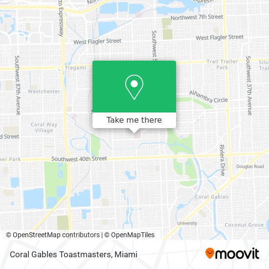 Coral Gables Toastmasters map