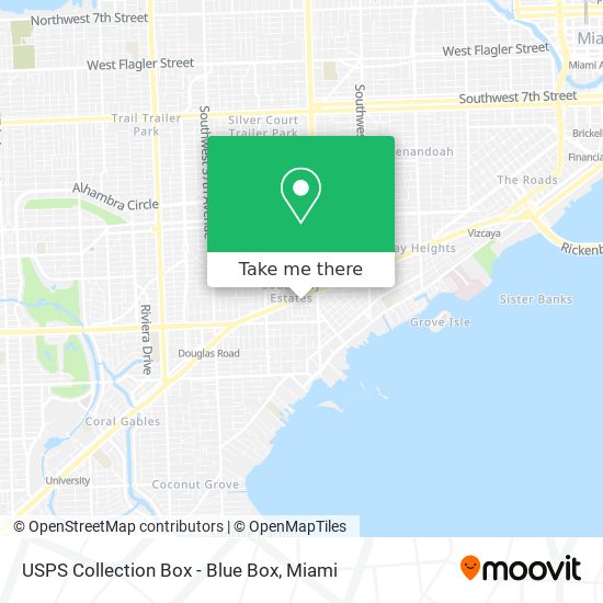 Mapa de USPS Collection Box - Blue Box