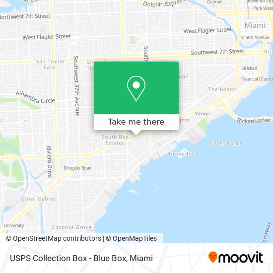 USPS Collection Box - Blue Box map