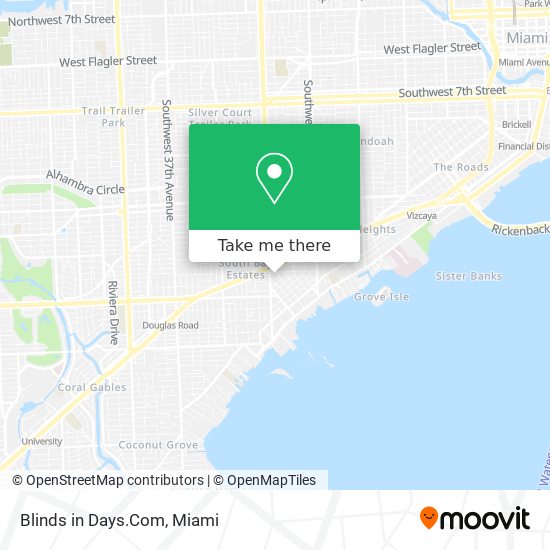 Blinds in Days.Com map