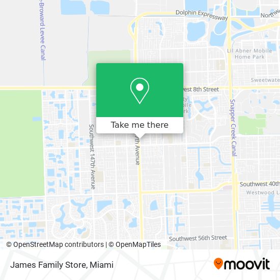Mapa de James Family Store