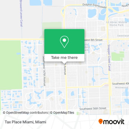 Tax Place Miami map