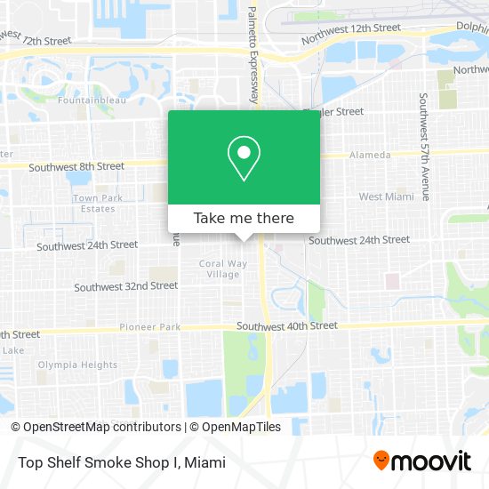 Mapa de Top Shelf Smoke Shop I