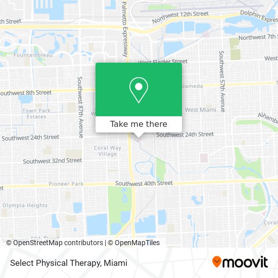 Mapa de Select Physical Therapy