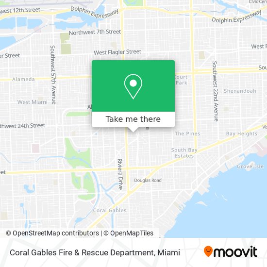 Mapa de Coral Gables Fire & Rescue Department