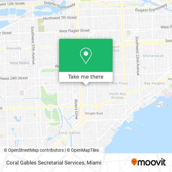 Coral Gables Secretarial Services map