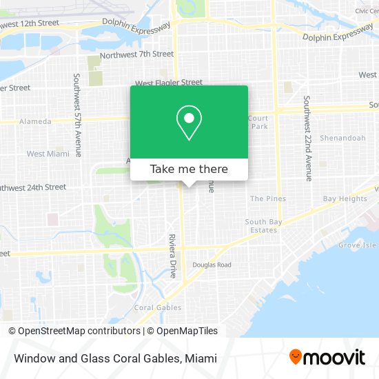Window and Glass Coral Gables map