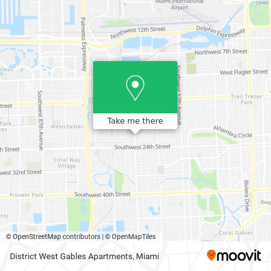 District West Gables Apartments map