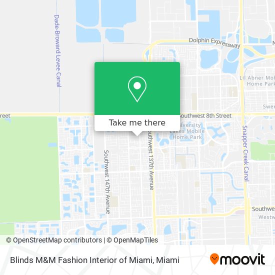 Mapa de Blinds M&M Fashion Interior of Miami
