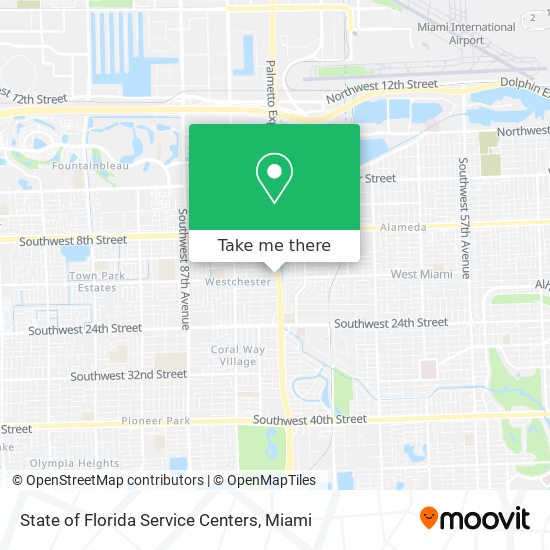 Mapa de State of Florida Service Centers