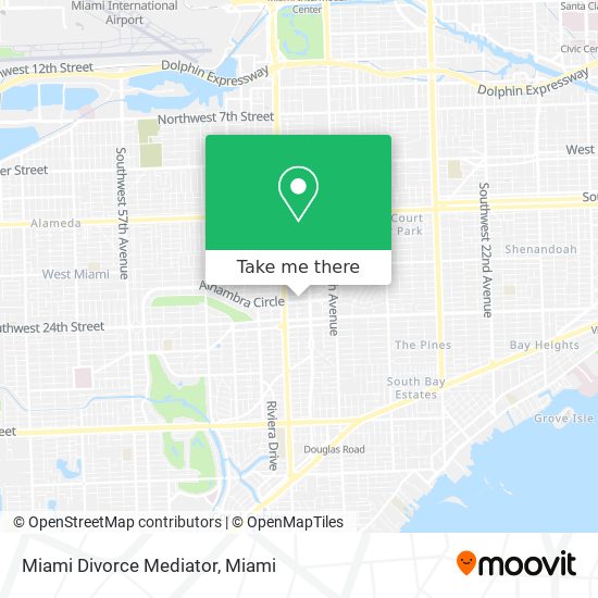 Mapa de Miami Divorce Mediator