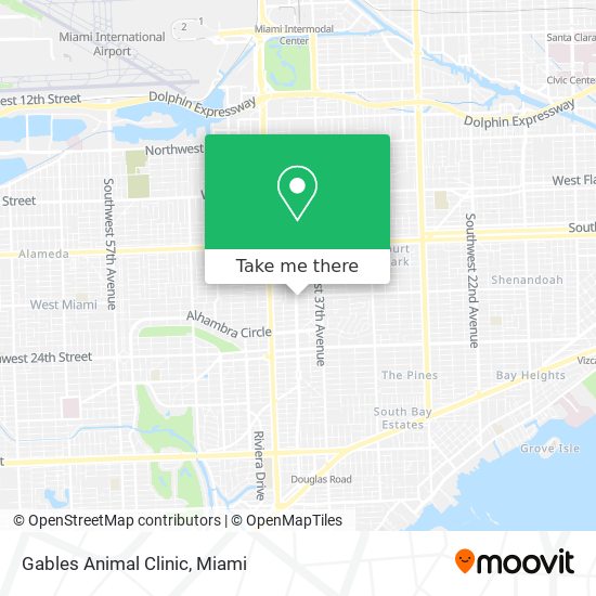 Gables Animal Clinic map