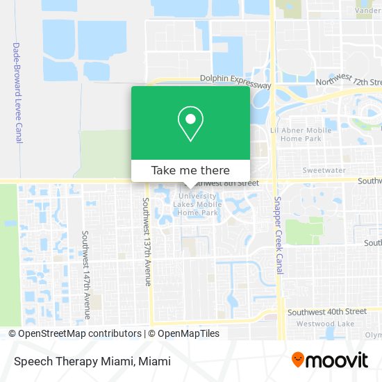 Mapa de Speech Therapy Miami