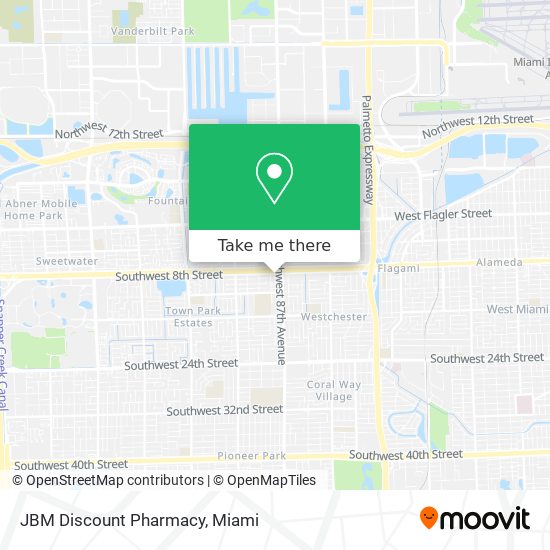 Mapa de JBM Discount Pharmacy