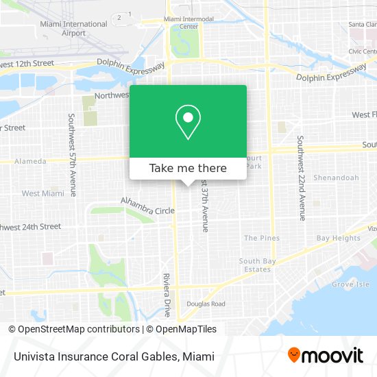 Mapa de Univista Insurance Coral Gables