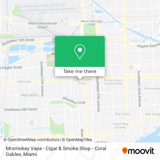 Mapa de Mrsmokey Vape - Cigar & Smoke Shop - Coral Gables