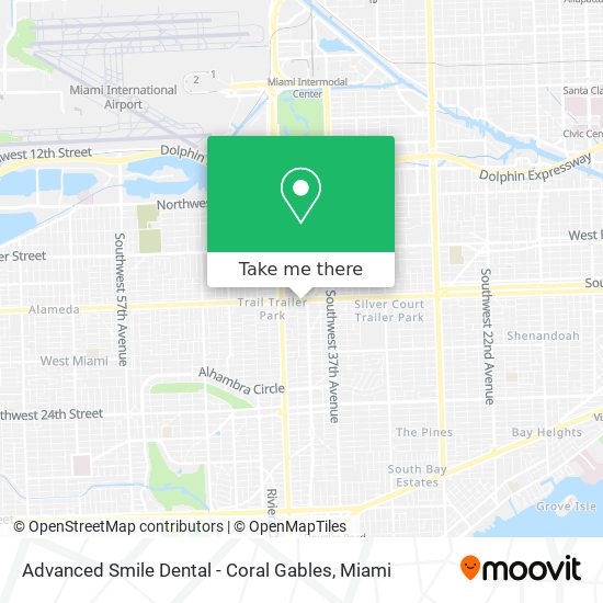 Mapa de Advanced Smile Dental - Coral Gables