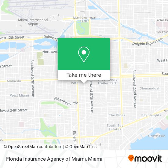 Mapa de Florida Insurance Agency of Miami