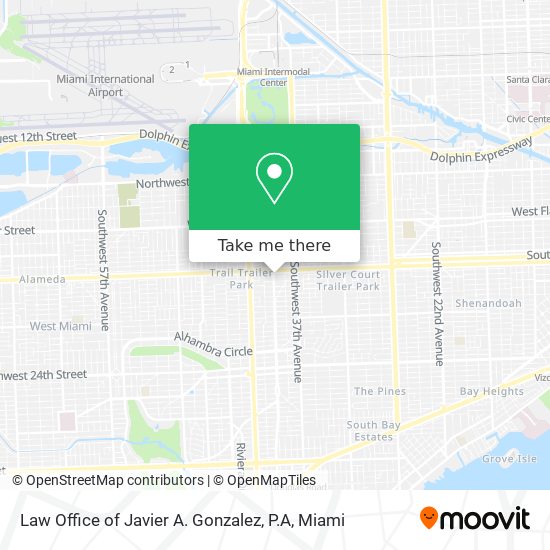 Mapa de Law Office of Javier A. Gonzalez, P.A