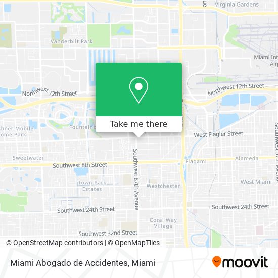 Mapa de Miami Abogado de Accidentes