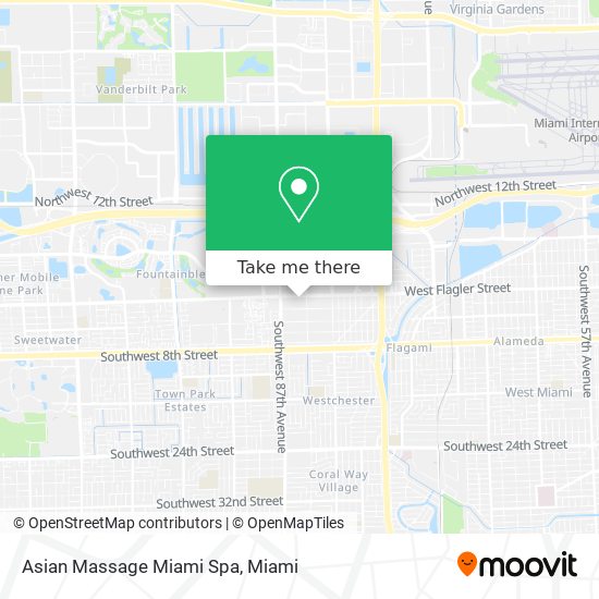 Asian Massage Miami Spa map