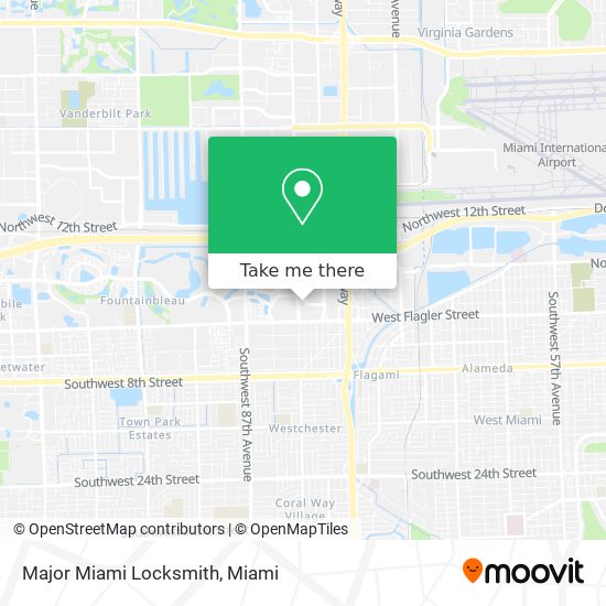 Major Miami Locksmith map