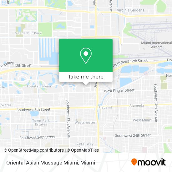 Mapa de Oriental Asian Massage Miami