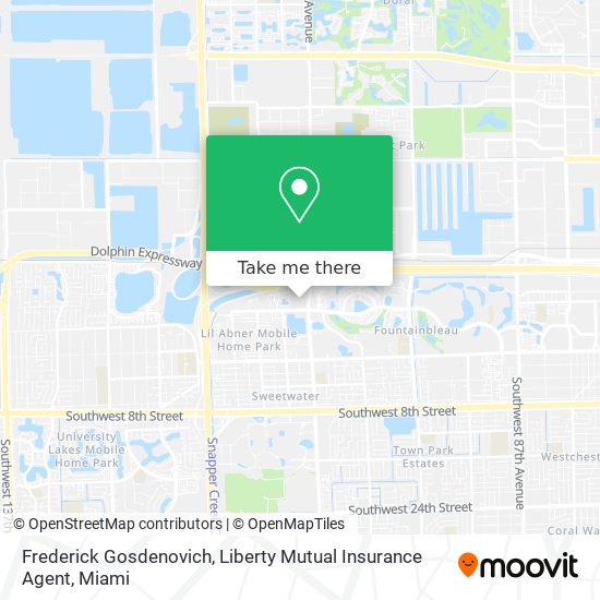 Mapa de Frederick Gosdenovich, Liberty Mutual Insurance Agent