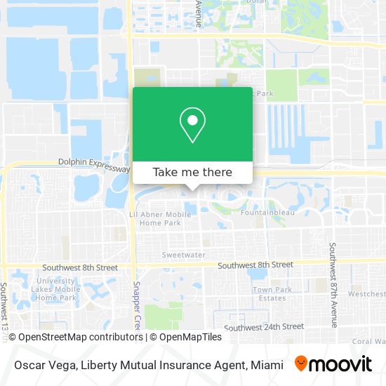 Mapa de Oscar Vega, Liberty Mutual Insurance Agent