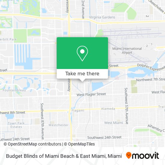 Mapa de Budget Blinds of Miami Beach & East Miami