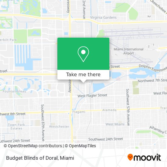 Budget Blinds of Doral map