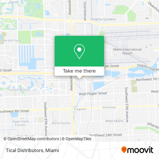 Tical Distributors map