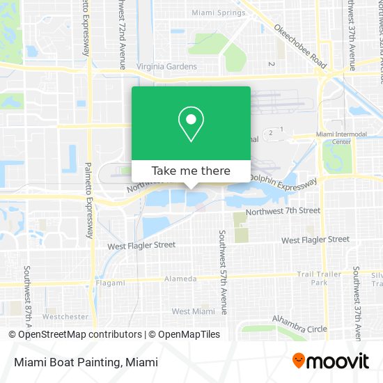 Mapa de Miami Boat Painting