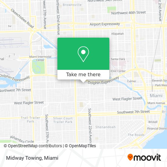 Midway Towing map