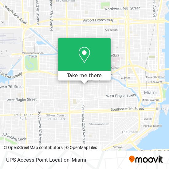 UPS Access Point Location map