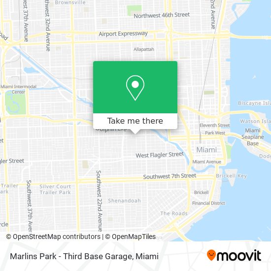 Mapa de Marlins Park - Third Base Garage